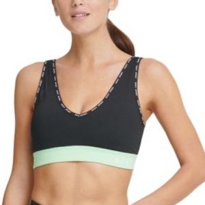DKNY Sport Scoop-Back Workout Yoga Top Medium-Impact Sports Bra NWT